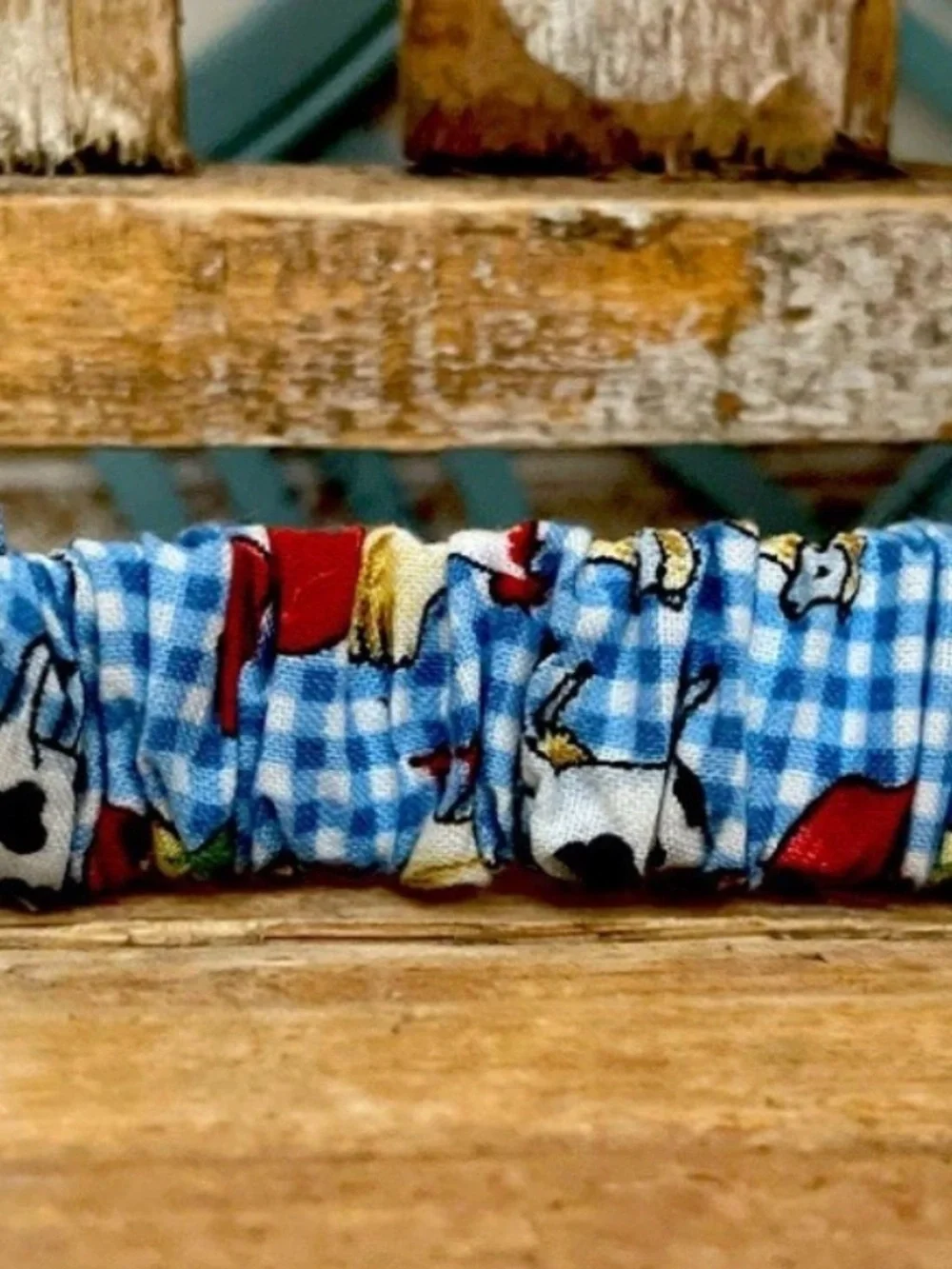 Hand-made Elastic Scrunchy Band For Quartz Watch Farm Animals Wristband NEW!